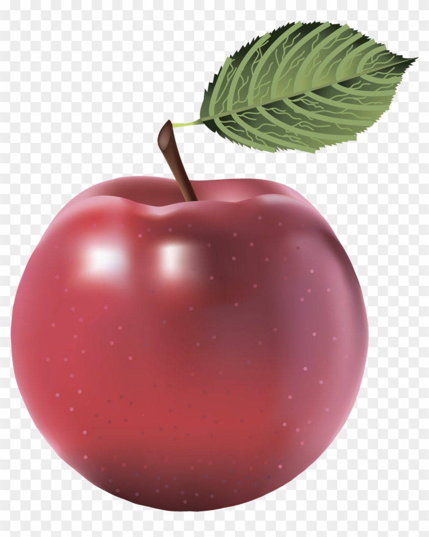 Large Red Painted Apple Png Clipart - Apple Image Without Background #1012955