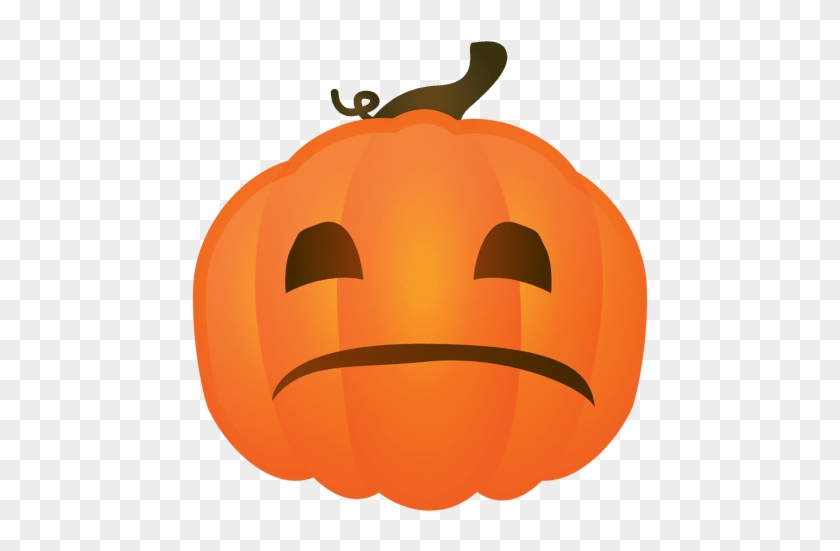 Sad Halloween Pumpkin Transparent Png - Sadhalloween Pumpkin #1013012