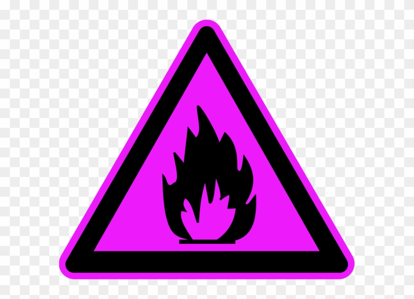 Hazard Sign Clip Art - Fire Warning Sign Vector #1013045