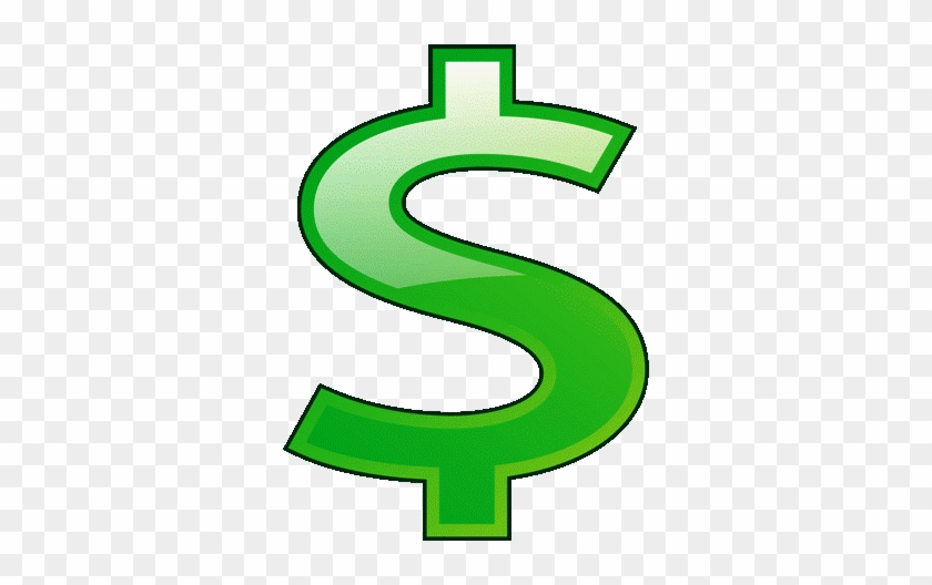 Cash Clipart Dollar Sign - Transparent Background Clipart Money Sign #1013085