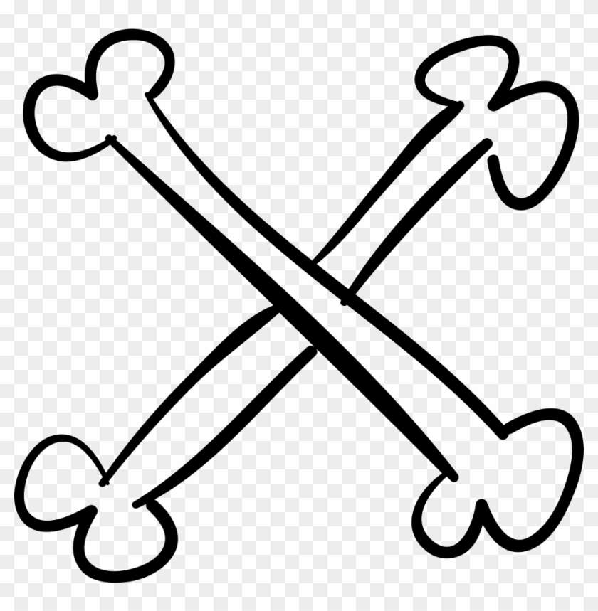 Cross Of Bones Outline Comments - Outline Of Bones #1013133