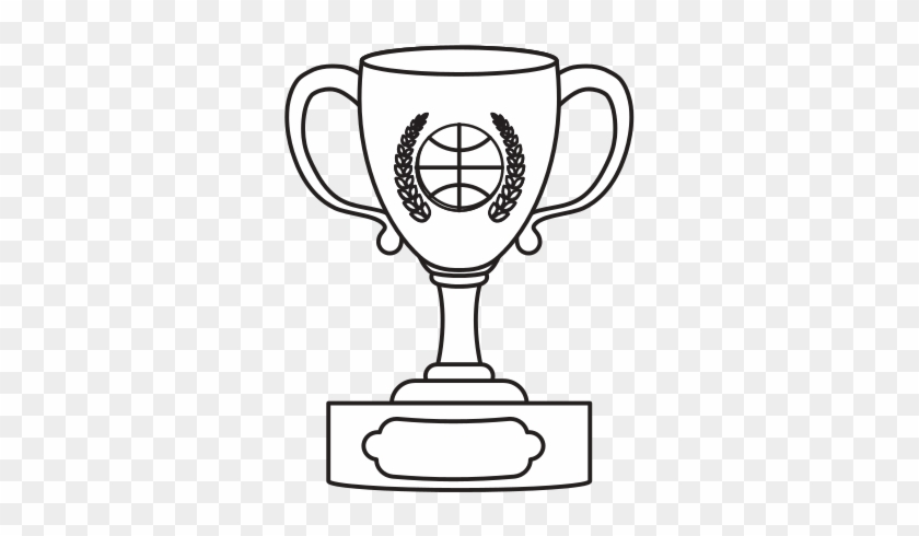 Basketball Trophy - Line Art #1013176