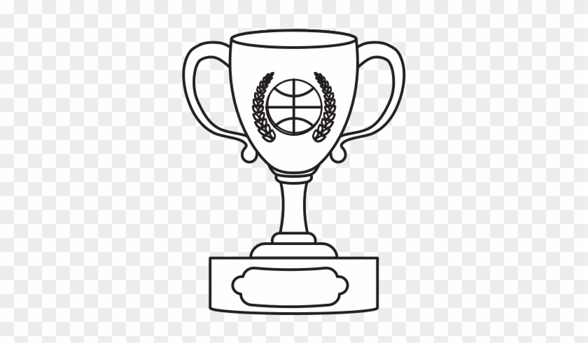 Basketball Trophy - Line Art #1013176