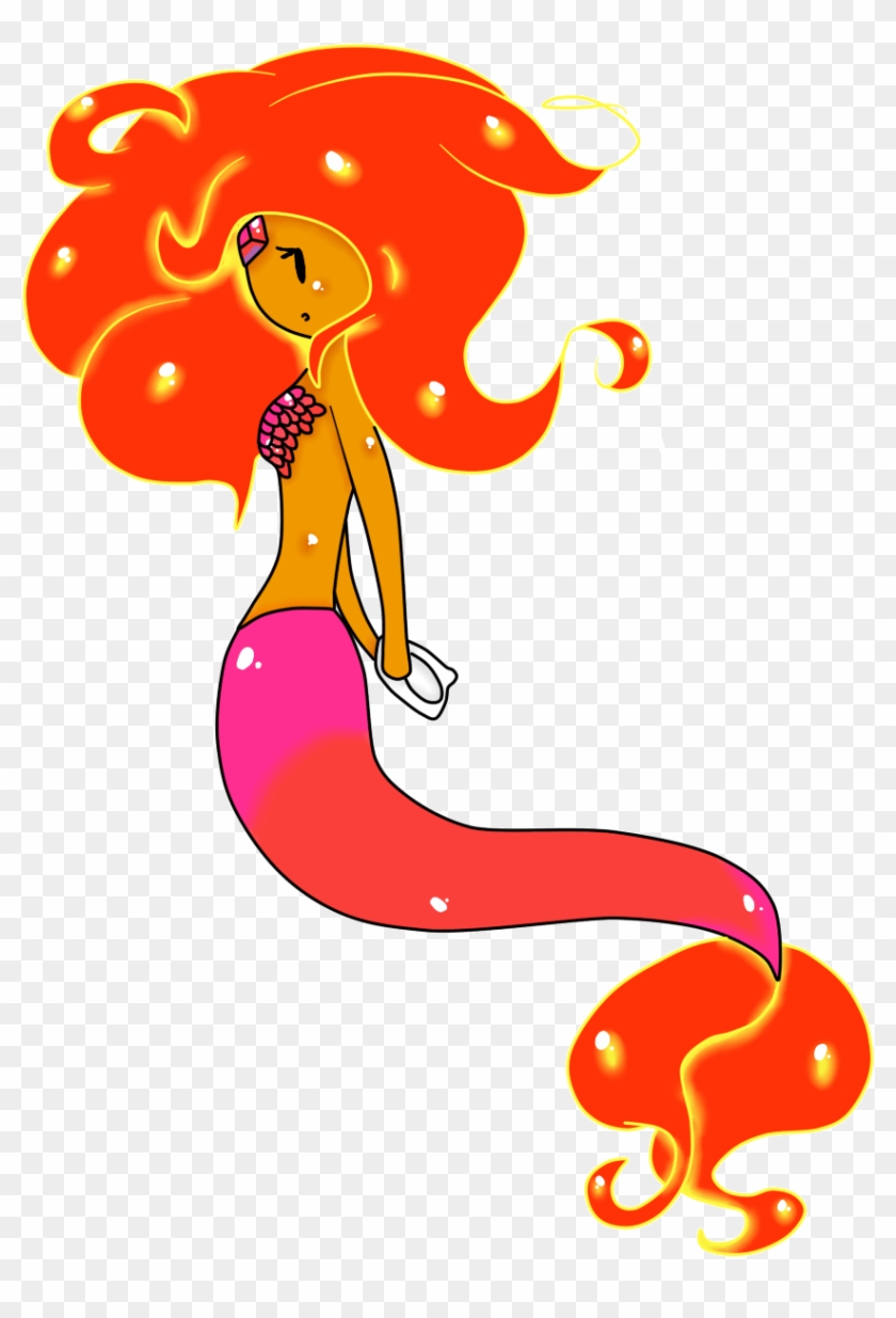 Flame Princess Mermaid By Ashourii - Hora De Aventura Sirenas #1013187