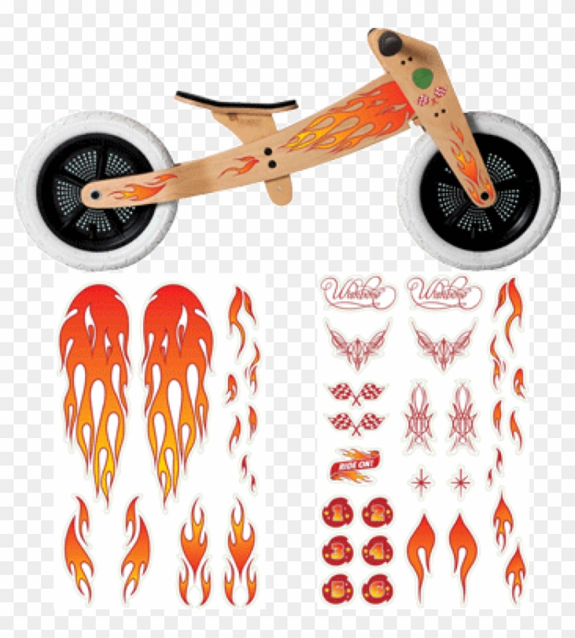Autocolant Decorativ Pentru Bicicleta Wishbone De Lemn - Wishbone Design Stickers #1013198