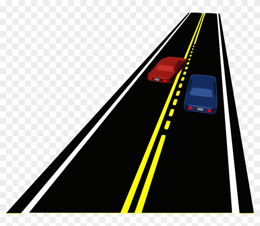 Way Clipart Horizontal Road - Passing Zone Road #1013276