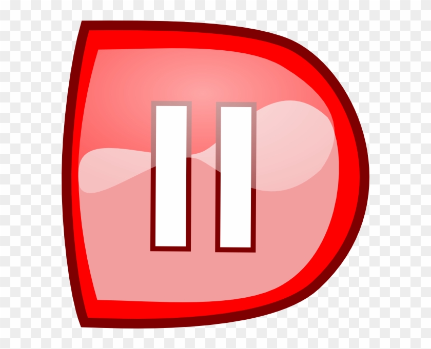 Red Pause Button Svg Clip Arts 600 X 601 Px - Red Pause Button Png #1013293