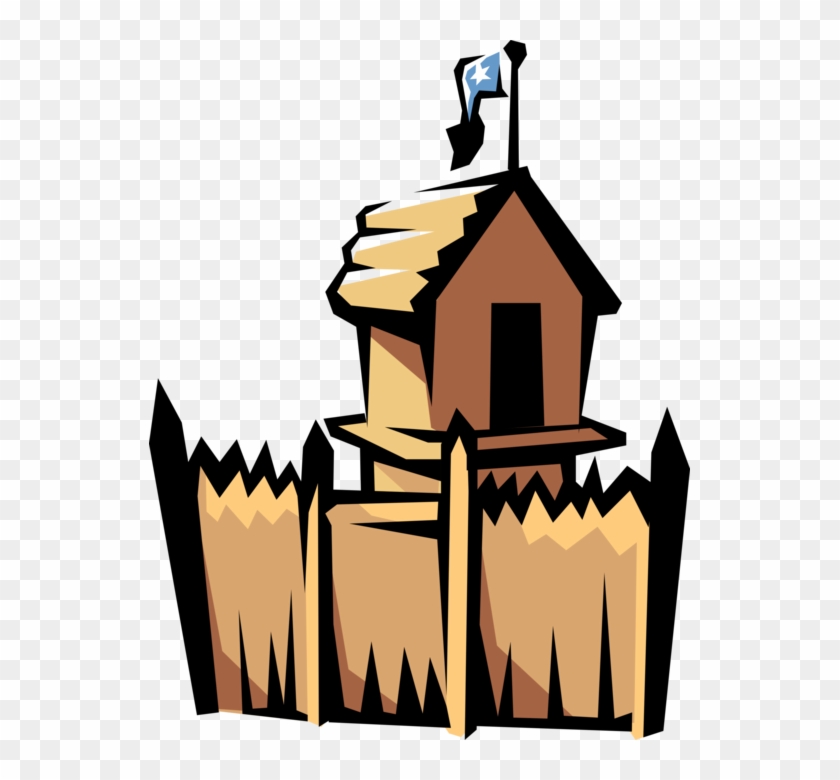 Old Fort Royalty Free Vector Clip Art Illustration - Clip Art Old Forts #1013311