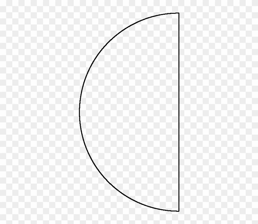 Shapes Clipart Semi Circle - Half Of A Circle #1013325