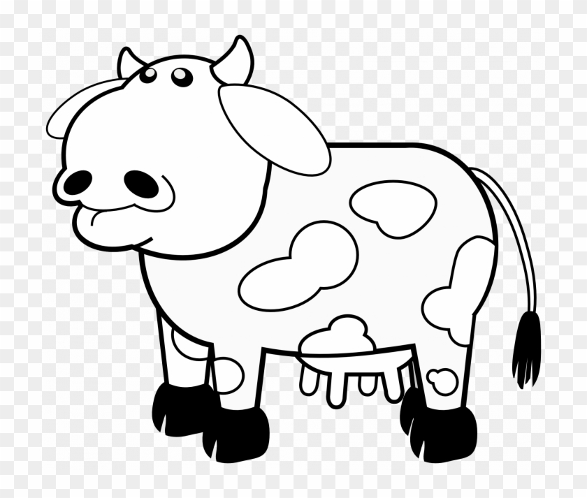 Bw Clipart Cow Pencil And In Color Pin Pictures Of - Outline Of A Cow #1013422