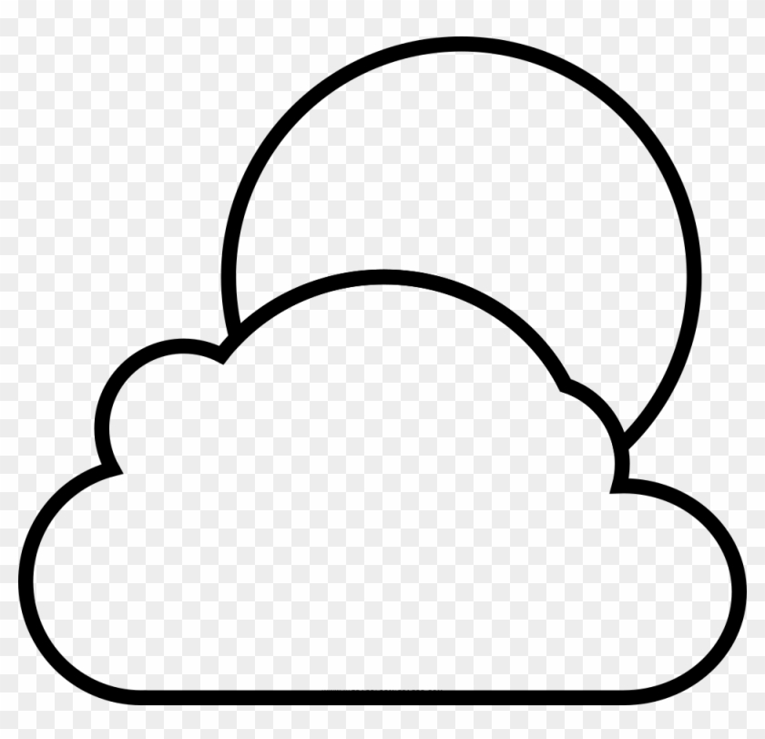 Partly Cloudy Coloring Page - Line Art #1013453