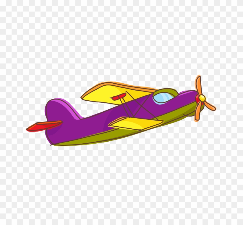 Purple Airplane - Sticker #1013537