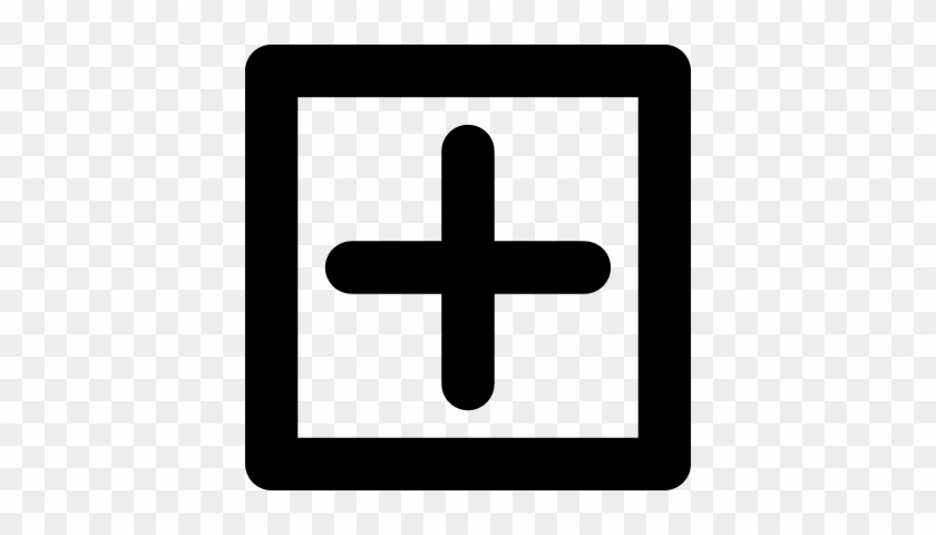 Small Square With Plus Sign Vector - Plus Icon Svg #1013555
