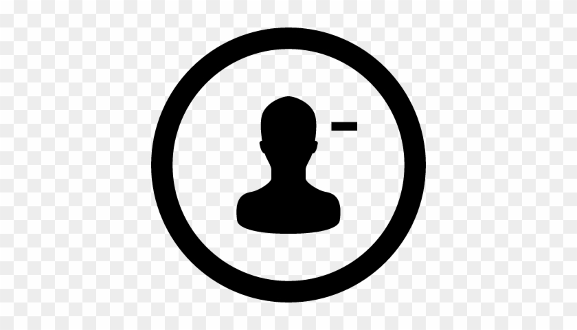 User With Minus Sign In Circular Button Vector - Numero 2 En Circulo #1013571