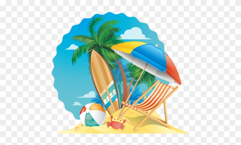 Summer Beach Scene Window Cling - Beach #1013584