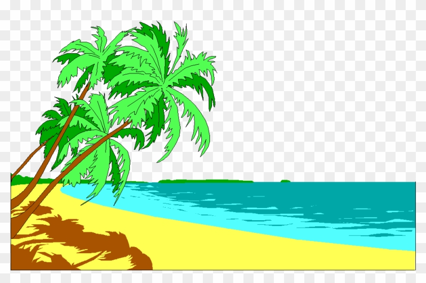 Beach Palm Tree Pictures - Beach In Desert Clibart #1013588