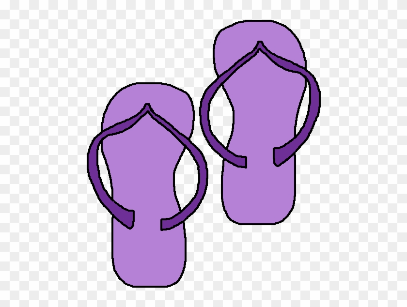 Purple Clipart Flip Flop - Purple Flip Flops Clipart #1013635
