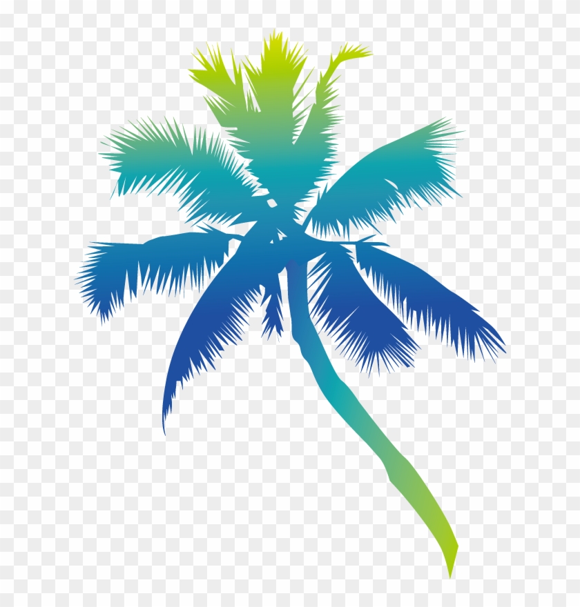 Nevis Euclidean Vector Festival Blues Coconut - Coconut Tree Vector #1013729