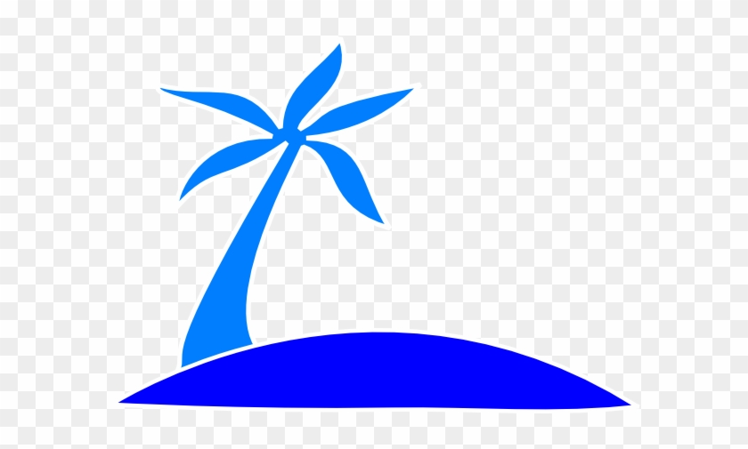 Blue Palm Tree Png, Svg Clip Art For Web - Beach #1013739