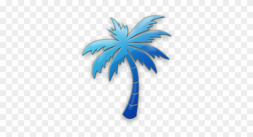 Beautiful Picture Of A Palm Tree Palm Trees Logo Cliparts - Palm Tree Png Blue #1013740