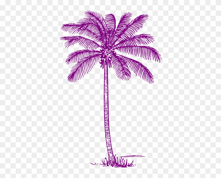 Plum Palm Tree Clip Art At Clker Com Vector Clip Art - Pink Palm Tree Clipart #1013783