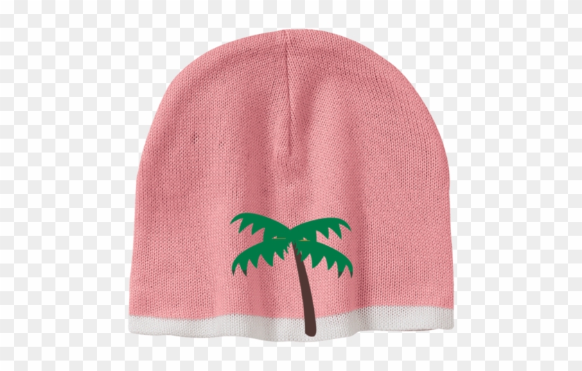 Palm Tree Emoji Cp91 100% Acrylic Beanie - Palm Tree Emoji Cp86 Port & Co. Five Panel Twill #1013807