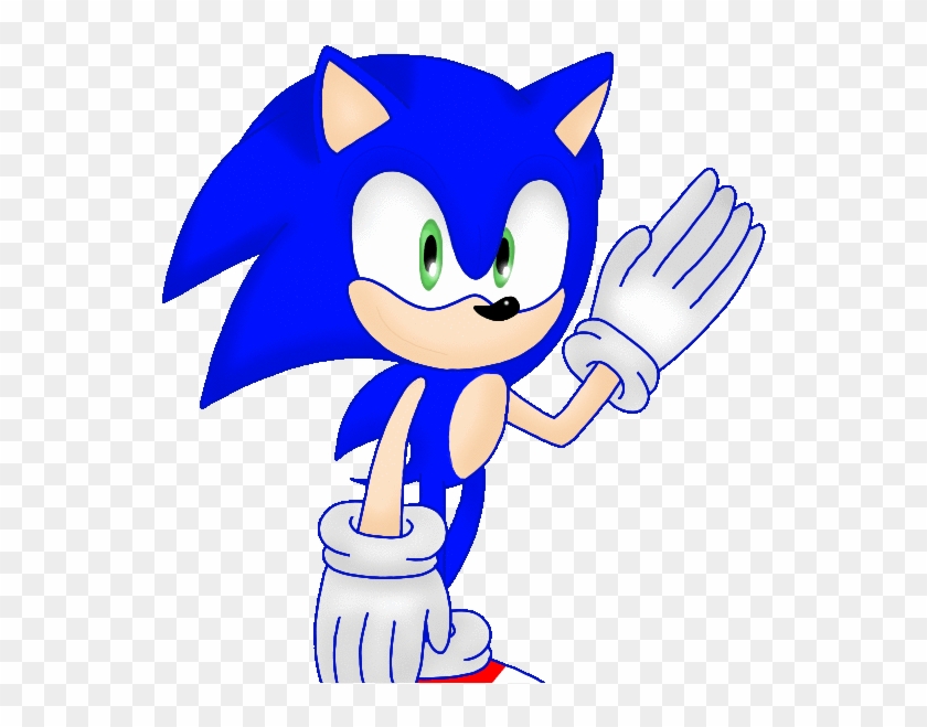 By Yoshispyrolover On Clipart Library - Sonic Waving Bye Gif #1013829