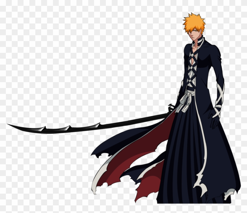 Ichigo Png Pic - Bleach Ichigo Kurosaki New Bankai Look Cosplay Costume #1013911