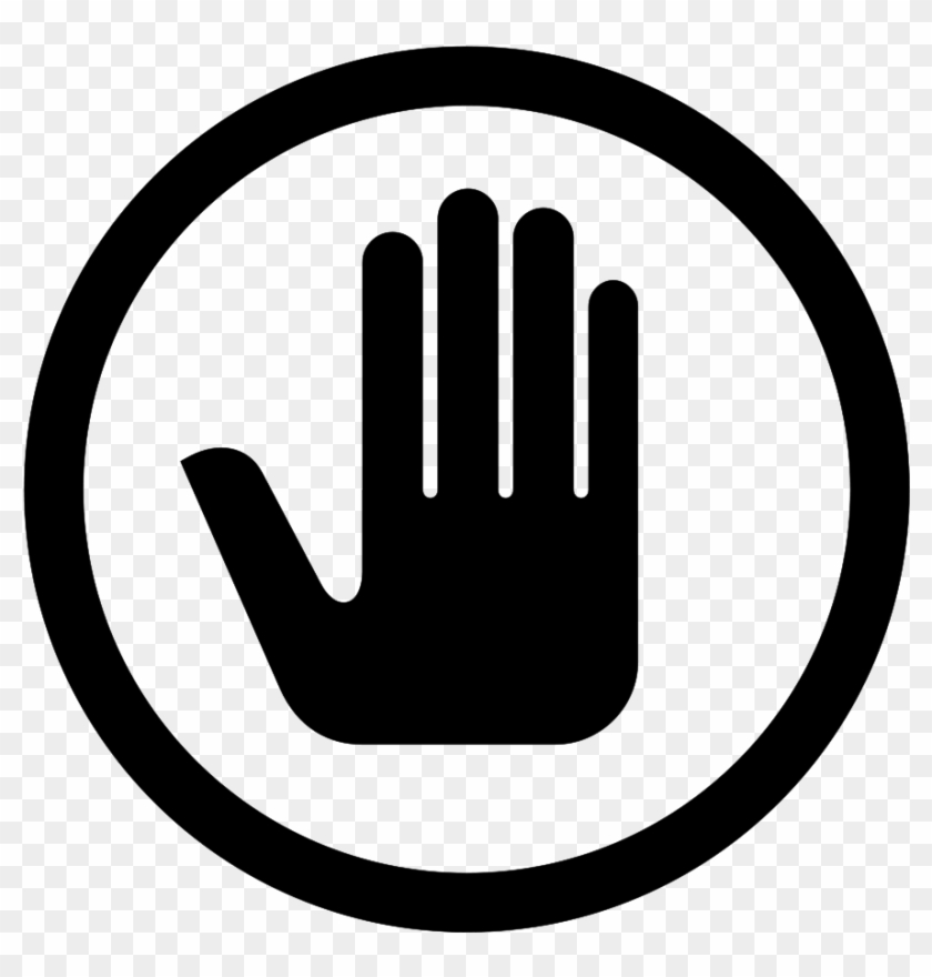 Clip Arts Related To - Stop Sign Hand Black And White #1013916