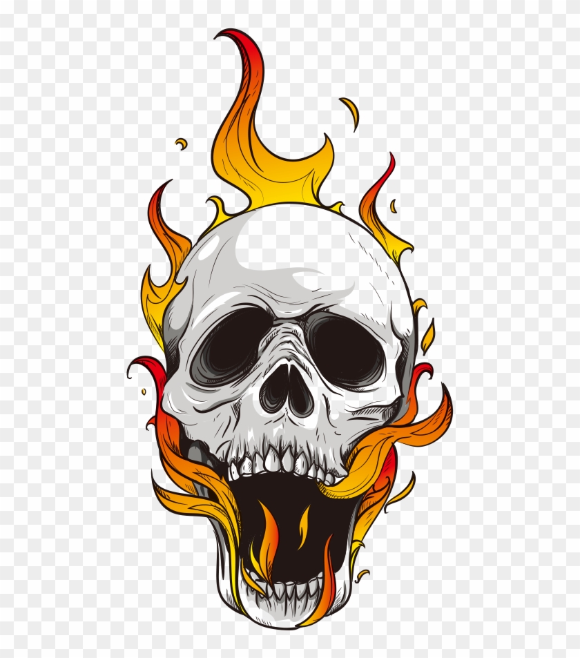 Flame Skull Computer File - Flames Png #1014014