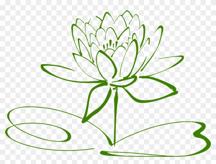 Water Lily Png 16, Buy Clip Art - Drawing Black And White Flower Clip Art #1014057