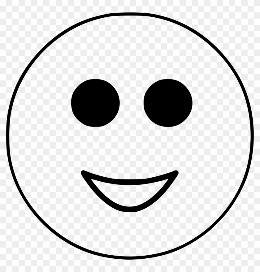 Happy Smiley Emoji Face Black And White - Emoji Black And White - Free  Transparent PNG Clipart Images Download