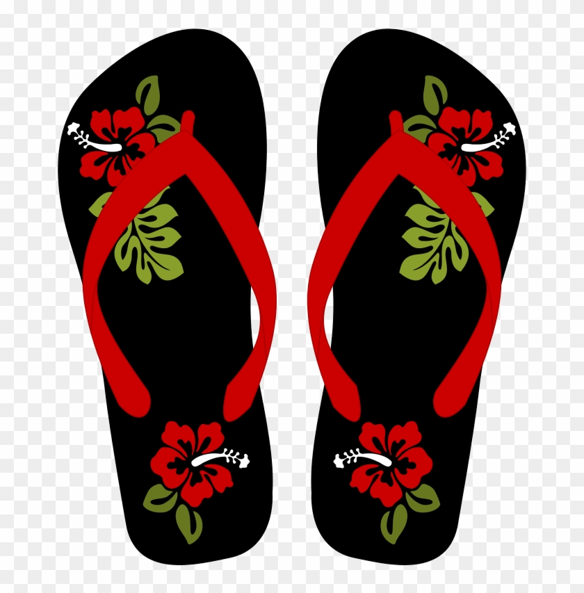 hawaiian slippers clipart