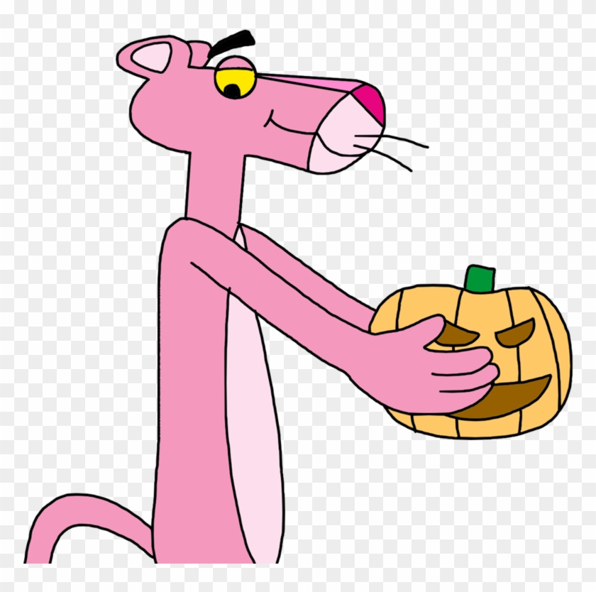 The Pink Panther With A Pumpkin By Marcospower1996 - The Pink Panther #1014156