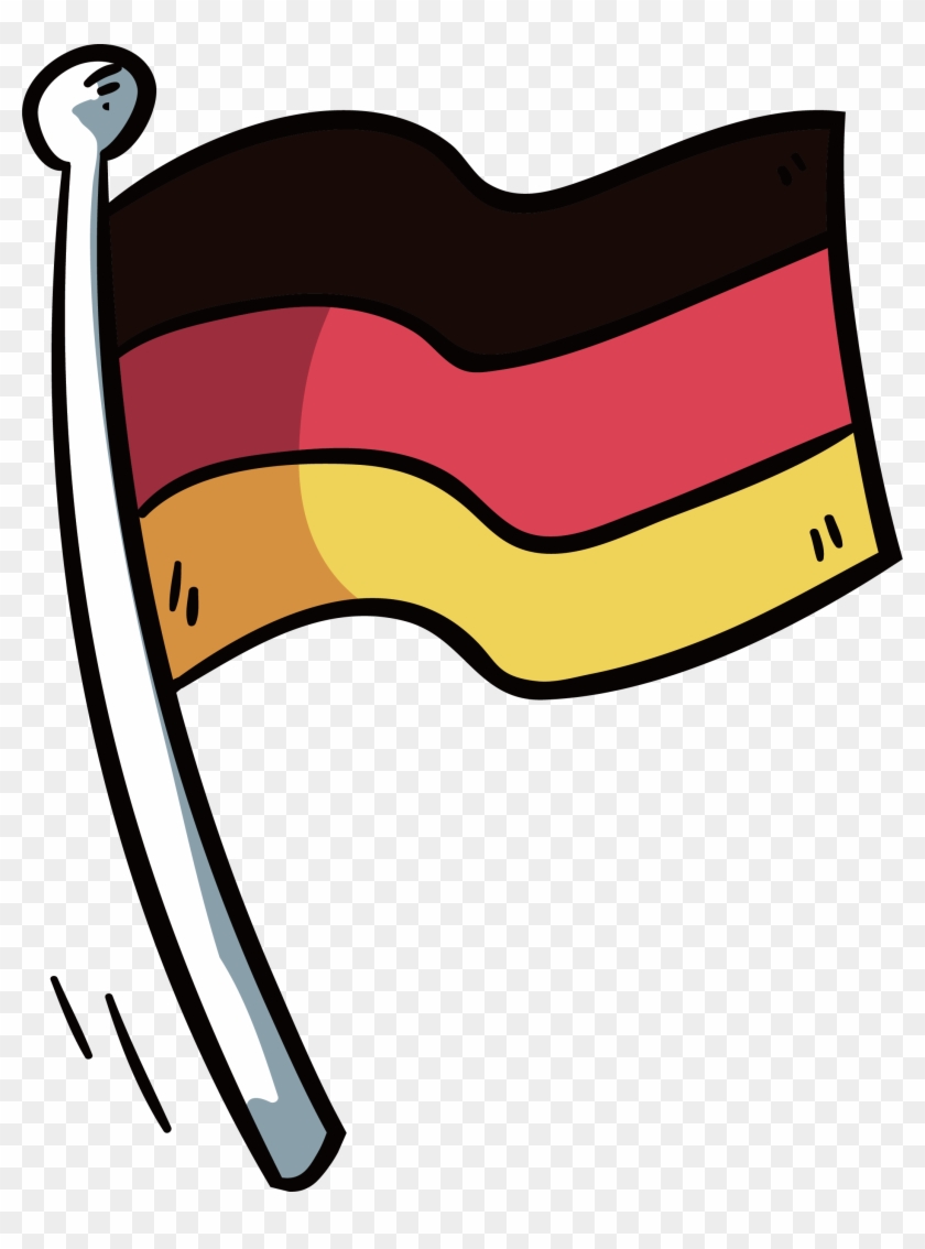 Flag Of Germany National Flag - Dibujo De La Bandera De Alemania - Free  Transparent PNG Clipart Images Download
