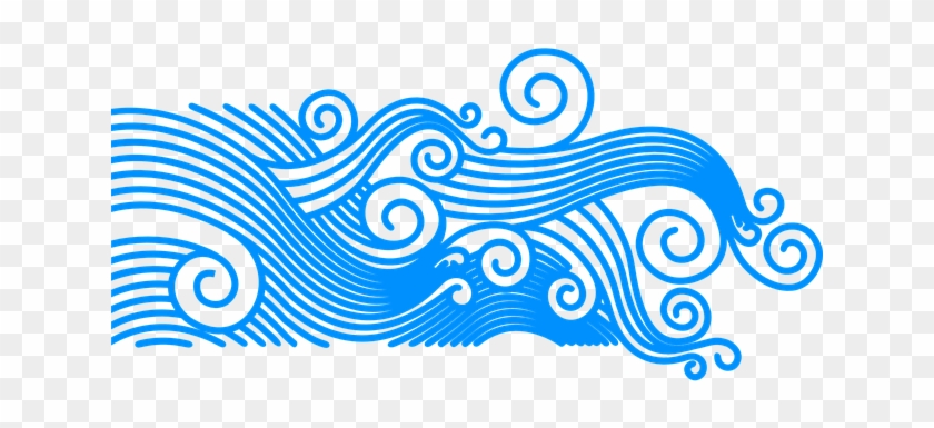 Curly Waves - Beach Flip Flops,blue Flip Flops #1014233