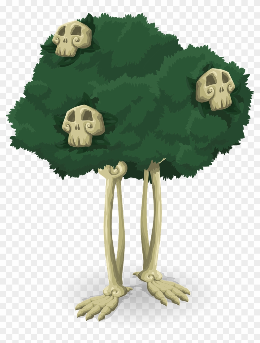 Tree Skeleton Bones Halloween Png Image - Png 2 Trees Cartoon #1014239