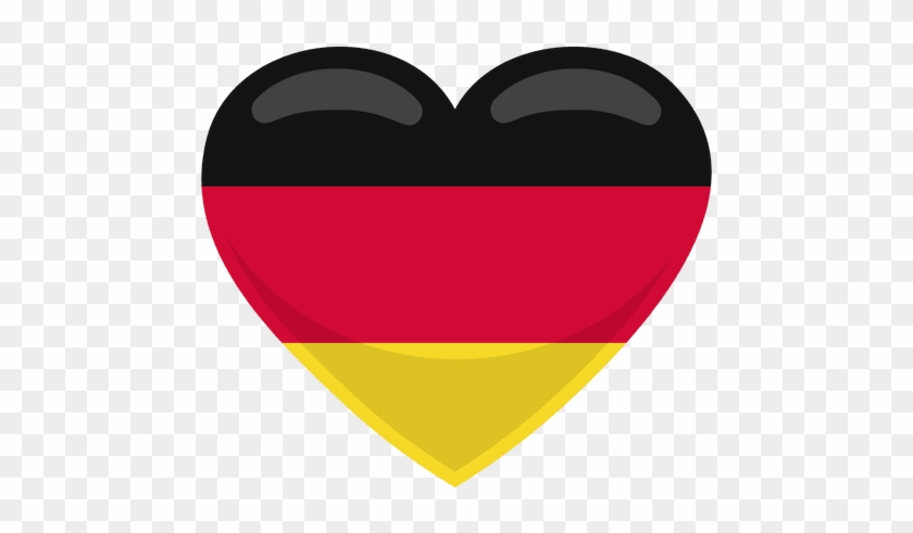 Germany Heart Flag Transparent Png - Icone Bandeira Alemã Png #1014245