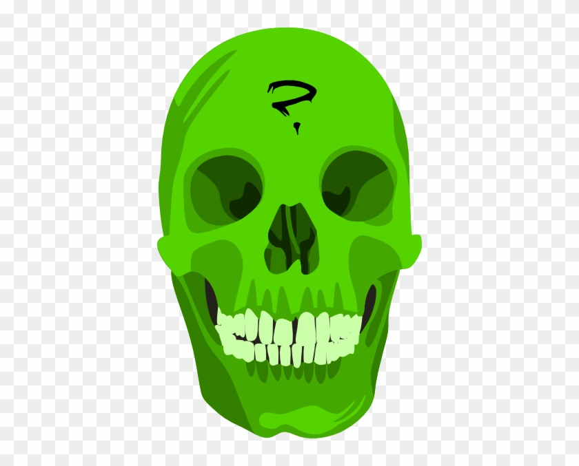 Skeleton Head Clipart Poison - Green Skull Png #1014259