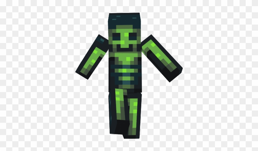 It Was This Cheap Badly Made Skeleton Costume , It - Minecraft Green Skeleton Skin #1014294