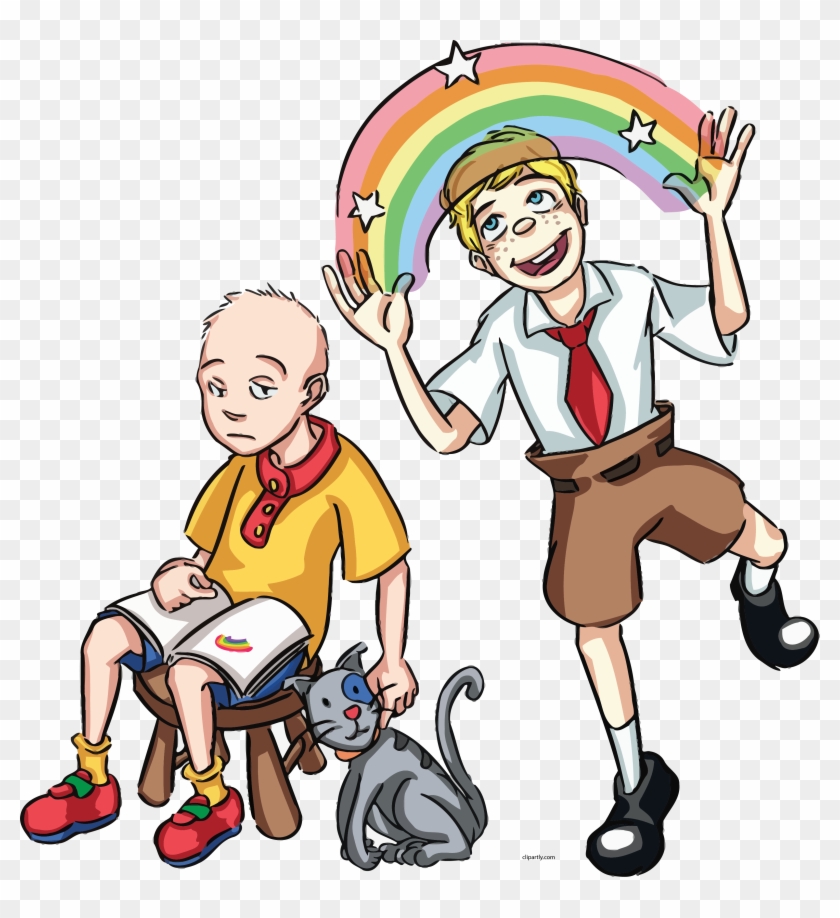 Caillou And Spongebob Human Clipart Png - You Ready Kids #1014393
