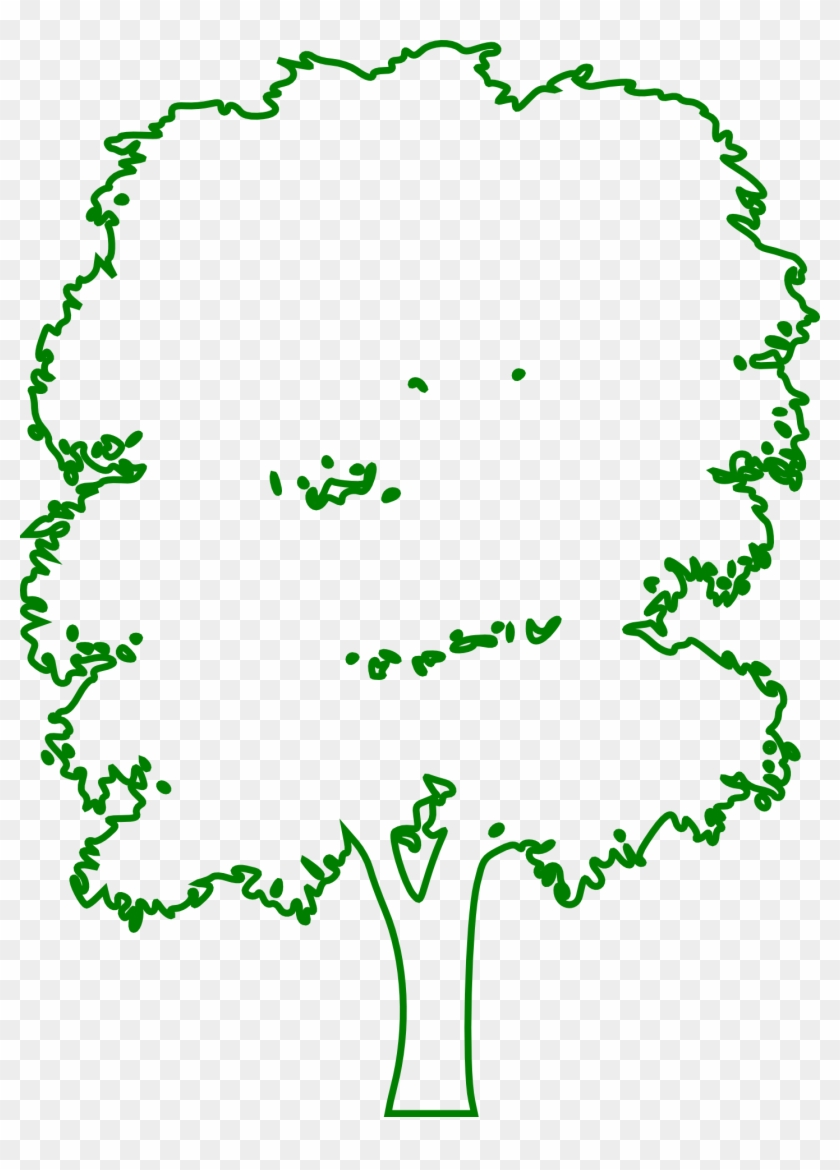 Green Outline Drawing Of A Tree - Protect Our Environment 1080p Png #1014428