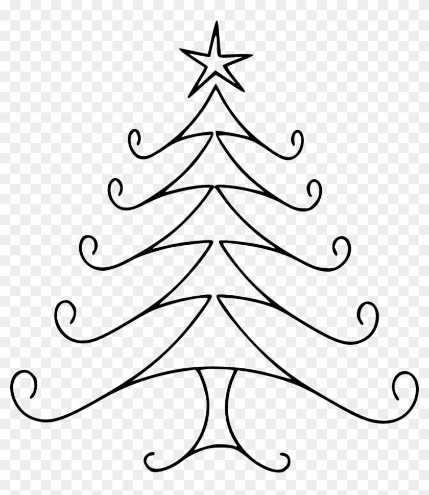 Download This Christmas Tree Digital Stamp For Your - Easy To Draw Christmas Trees #1014446