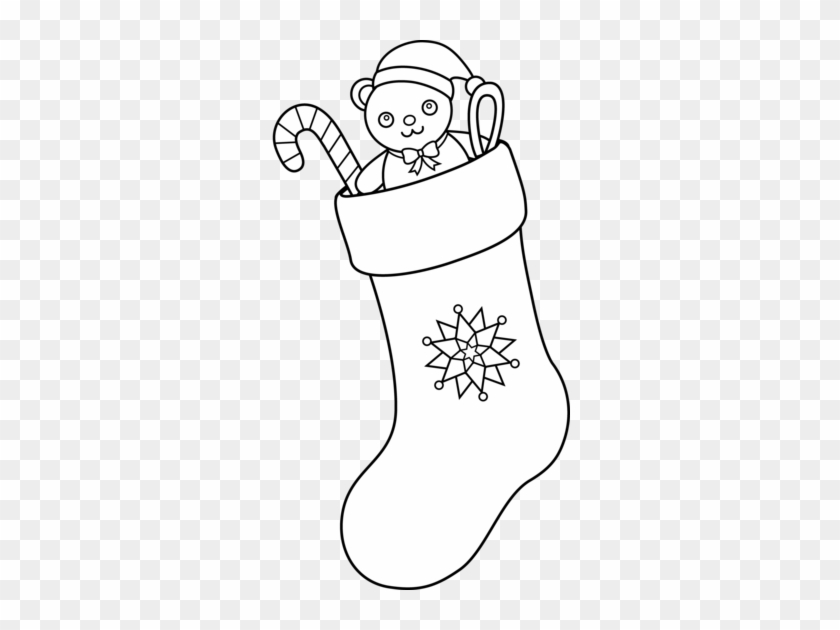 Present Outline Christmas Outline Clipart Clipart Collection - Stocking Black And White #1014481