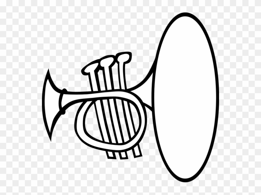 Trumpet Clip Art Clipart Free To Use Resource - Instrument Clipart Black And White #1014547