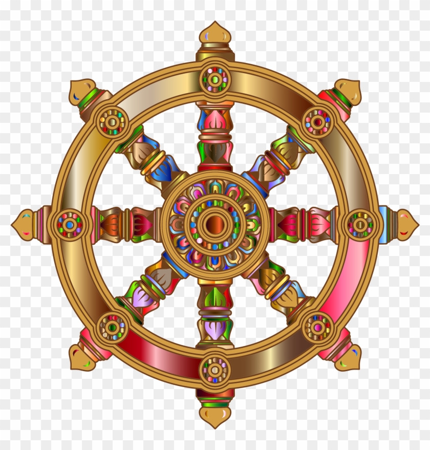 Ornate Dharma Wheel 4 - Dharma Wheel #1014570