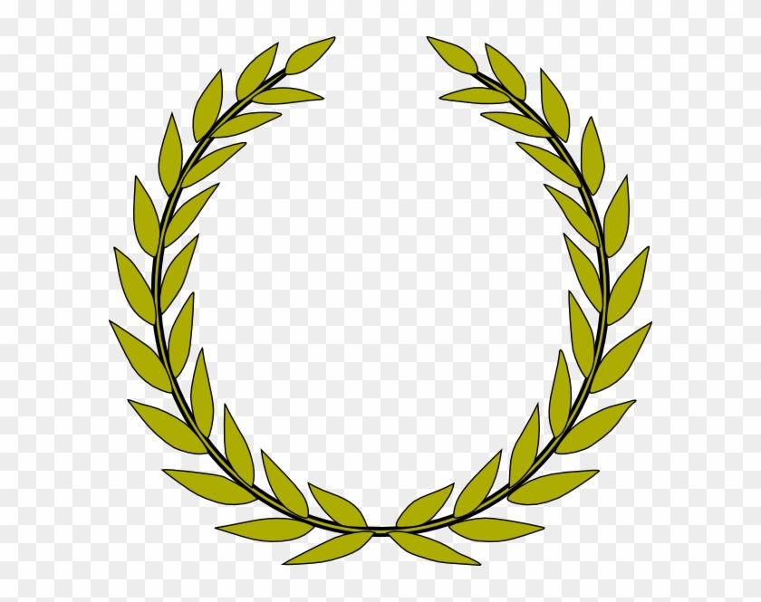 Green Olive Branch Clip Art - Green Laurel Wreath Png #1014606