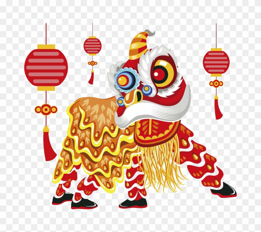 Lion Dance Chinese New Year Illustration - Lion Dance Transparent Clipart #1014623