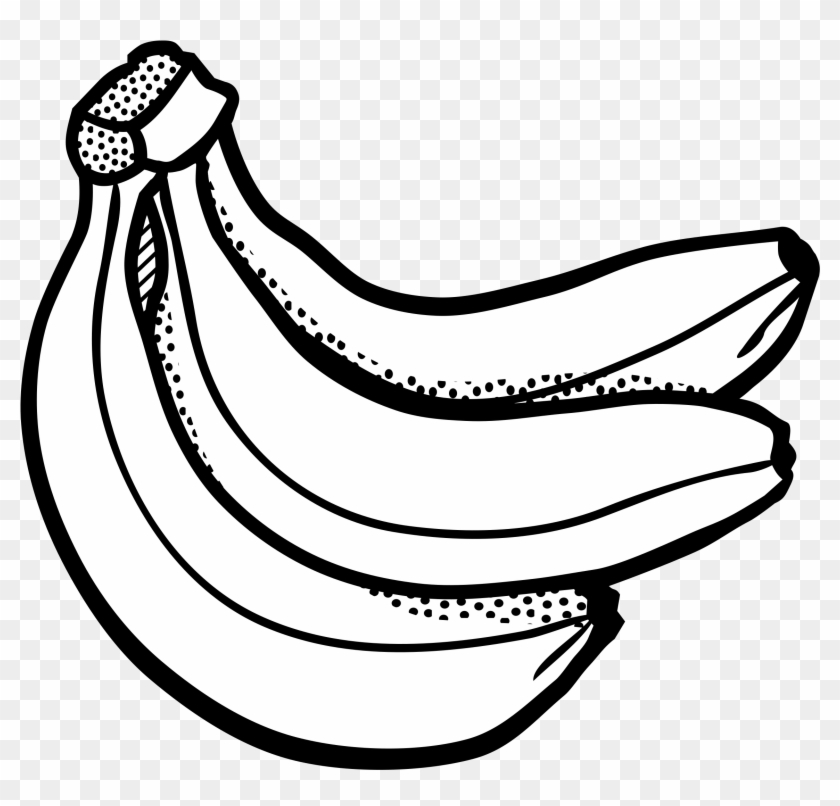 Banana Clipart Black And White - Bunch Of Bananas Clipart #1014724