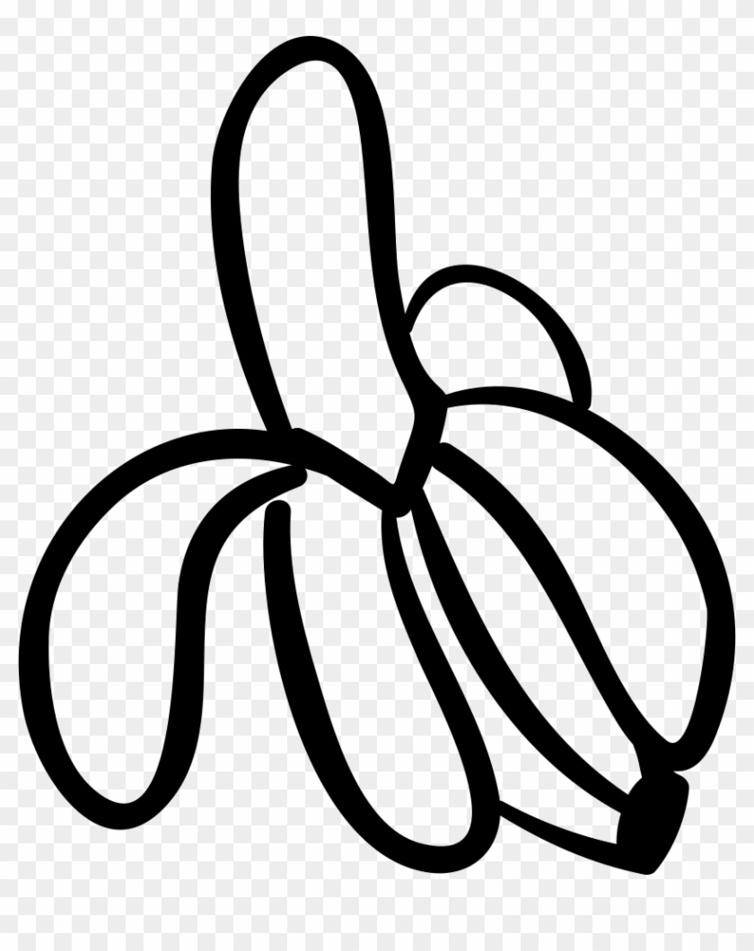 Peeled Banana Comments - Line Art #1014741